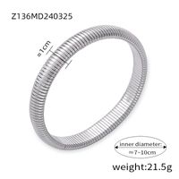 Titanium Steel 18K Gold Plated Casual Simple Style Commute Plating Circle Bangle sku image 7