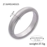 Titanium Steel 18K Gold Plated Casual Simple Style Commute Plating Circle Bangle sku image 14