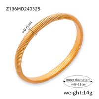 Titanium Steel 18K Gold Plated Casual Simple Style Commute Plating Circle Bangle sku image 2