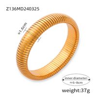 Titanium Steel 18K Gold Plated Casual Simple Style Commute Plating Circle Bangle sku image 13