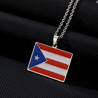 Ethnic Style Flag 201 Stainless Steel 304 Stainless Steel Enamel Plating None 18K Gold Plated Unisex Pendant Necklace main image 4