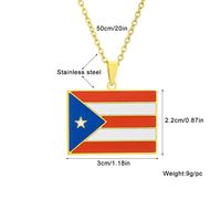 Ethnic Style Flag 201 Stainless Steel 304 Stainless Steel Enamel Plating None 18K Gold Plated Unisex Pendant Necklace main image 2