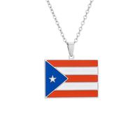 Ethnic Style Flag 201 Stainless Steel 304 Stainless Steel Enamel Plating None 18K Gold Plated Unisex Pendant Necklace main image 5
