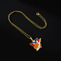 201 Stainless Steel 304 Stainless Steel 18K Gold Plated Ethnic Style Enamel Plating Flag None Pendant Necklace main image 6