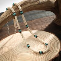 Simple Style U Shape Wooden Beads Unisex Necklace main image 3
