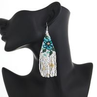 Elegant Tassel Glass Women's Drop Earrings 1 Pair main image 5