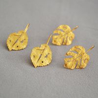 Elegant Retro Leaf Copper Plating Drop Earrings main image 1