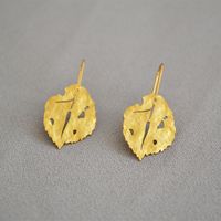Elegant Retro Leaf Copper Plating Drop Earrings main image 3