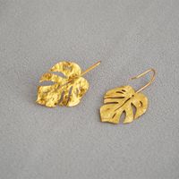 Elegant Retro Leaf Copper Plating Drop Earrings main image 5