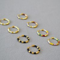 Simple Style Circle Copper Enamel Earrings 1 Pair main image 1