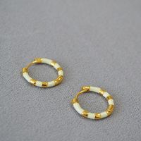 Simple Style Circle Copper Enamel Earrings 1 Pair main image 6