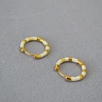 Einfacher Stil Kreis Kupfer Emaille Ohrringe 1 Paar sku image 1