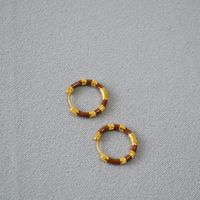 Einfacher Stil Kreis Kupfer Emaille Ohrringe 1 Paar sku image 5