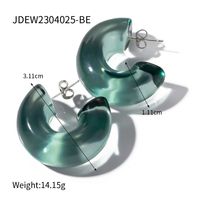 Sweet Simple Style Geometric Resin Women's Ear Studs 1 Pair main image 2