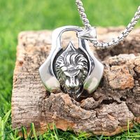 1 Piece 304 Stainless Steel Lion Pendant main image 4