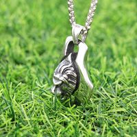 1 Piece 304 Stainless Steel Lion Pendant main image 6