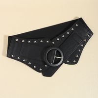 Casual Vintage Style Solid Color Pu Leather Rivet Adults Leather Belts main image 5