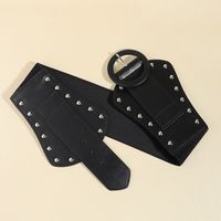 Casual Vintage Style Solid Color Pu Leather Rivet Adults Leather Belts main image 6