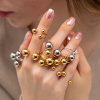 Casual Simple Style Geometric 304 Stainless Steel Plating Open Rings 1 Piece main image 1