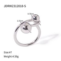 Casual Simple Style Geometric 304 Stainless Steel Plating Open Rings 1 Piece sku image 3