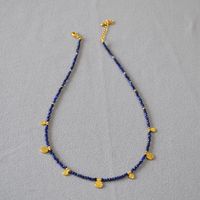 Casual Sweet Geometric Turquoise Lapis Lazuli Brass Pendant Necklace 1 Piece main image 4