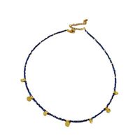 Casual Sweet Geometric Turquoise Lapis Lazuli Brass Pendant Necklace 1 Piece main image 3