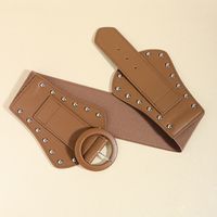 Casual Vintage Style Solid Color Pu Leather Rivet Adults Leather Belts main image 7