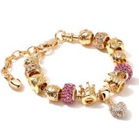 Style Vintage Style Simple Bloc De Couleur Alliage Placage Incruster Strass Zircon Plaqué Or Femmes Bracelets main image 2