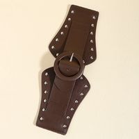 Casual Vintage Style Solid Color Pu Leather Rivet Adults Leather Belts main image 9