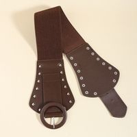 Casual Vintage Style Solid Color Pu Leather Rivet Adults Leather Belts main image 10