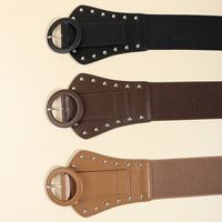 Casual Vintage Style Solid Color Pu Leather Rivet Adults Leather Belts main image 4