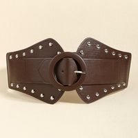 Casual Vintage Style Solid Color Pu Leather Rivet Adults Leather Belts sku image 2