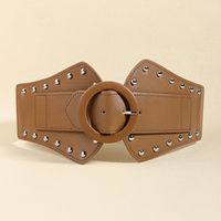 Casual Vintage Style Solid Color Pu Leather Rivet Adults Leather Belts sku image 3