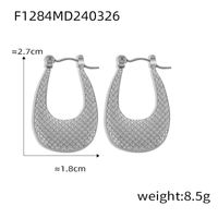 1 Pair Casual Elegant Simple Style U Shape Plating Titanium Steel 18K Gold Plated Earrings sku image 16