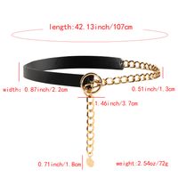 Simple Style Classic Style Geometric Pu Leather Women's Leather Belts main image 2
