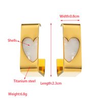 1 Pair Vacation Modern Style Classic Style Square Heart Shape Inlay 316 Stainless Steel  Resin 14K Gold Plated Ear Studs main image 2