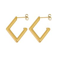 1 Paar Einfacher Stil Pendeln Geometrisch Edelstahl 304 18 Karat Vergoldet Ohrringe sku image 1
