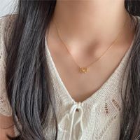 Sterling Silver Casual Chain Bow Knot Pendant Necklace sku image 2