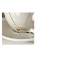Sterling Silver Casual Chain Bow Knot Pendant Necklace main image 2