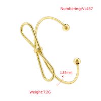 Copper 18K Gold Plated Casual Simple Style Plating Infinity Bangle main image 2