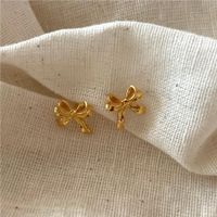 1 Pair Lady Romantic Simple Style Bow Knot Plating Inlay Sterling Silver Earrings main image 5
