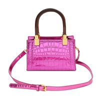 Women's Pu Leather Solid Color Classic Style Sewing Thread Zipper Handbag sku image 6