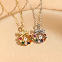Titanium Steel 18K Gold Plated Casual Commute Plating Diamond Moon Snake Butterfly Resin Opal Zircon Pendant Necklace main image 8