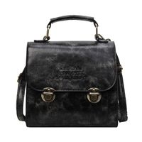 Women's Medium Pu Leather Solid Color Preppy Style Classic Style Lock Clasp Fashion Backpack sku image 1