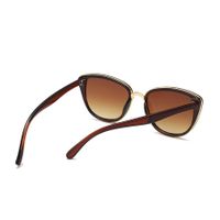 Vacation Simple Style Solid Color Leopard Ac Cat Eye Full Frame Women's Sunglasses main image 5