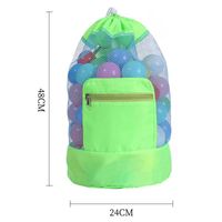 Vacation Solid Color Bucket String Beach Bag sku image 2