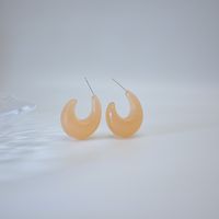1 Pair Vacation Sweet Solid Color Resin Ear Studs sku image 1