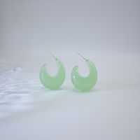 1 Pair Vacation Sweet Solid Color Resin Ear Studs sku image 4
