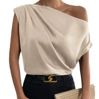 Women's Blouse Short Sleeve Blouses Elegant Simple Style Solid Color main image 1