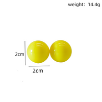 1 Pair Simple Style Classic Style Semicircle Resin Ear Studs main image 5